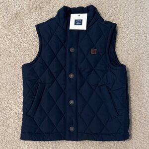 Janie and Jack Navy Blue Quilted Kids Vest